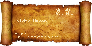 Molder Ugron névjegykártya